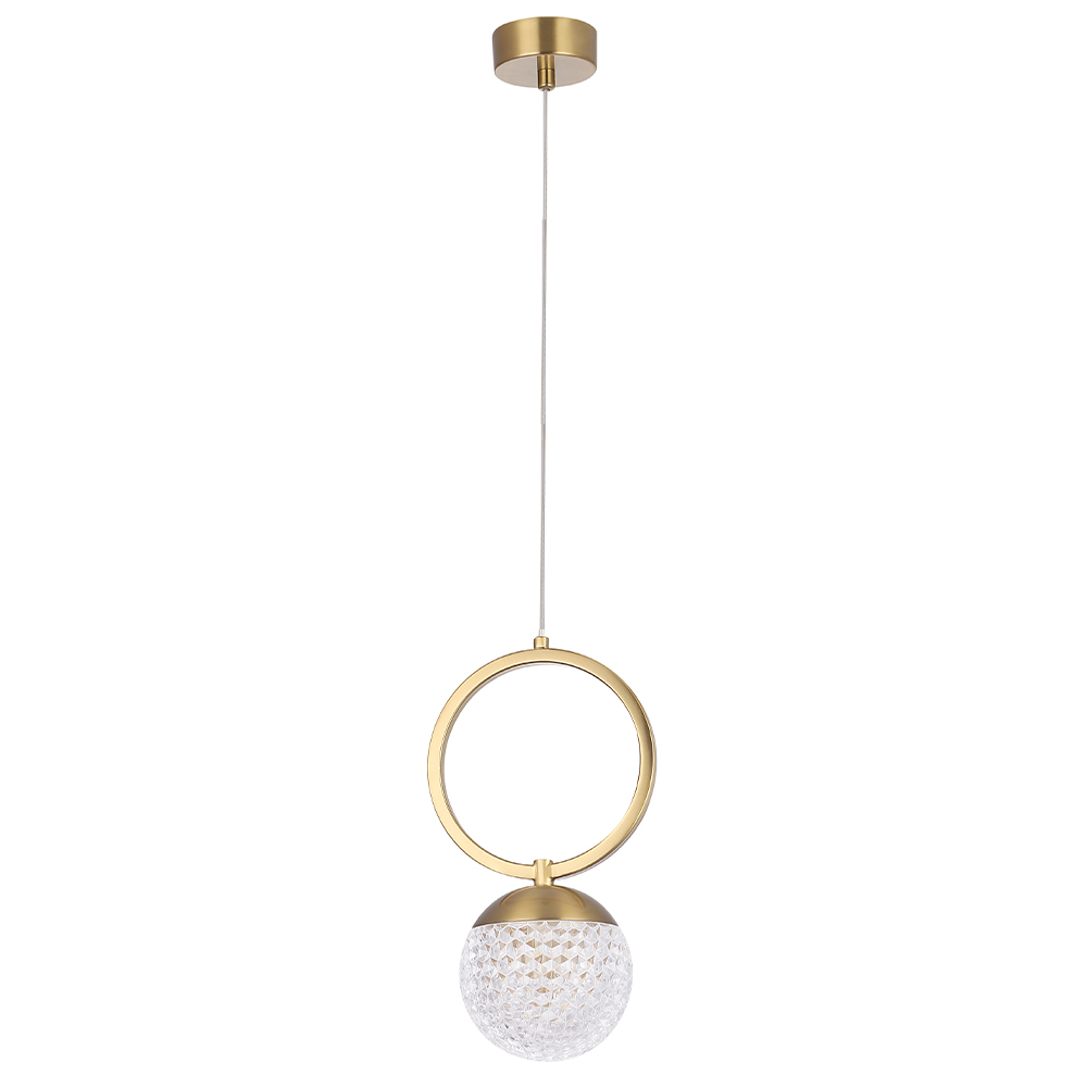 Подвесной светильник шар Crystal Lux CAROLINA SP1 V1 BRASS