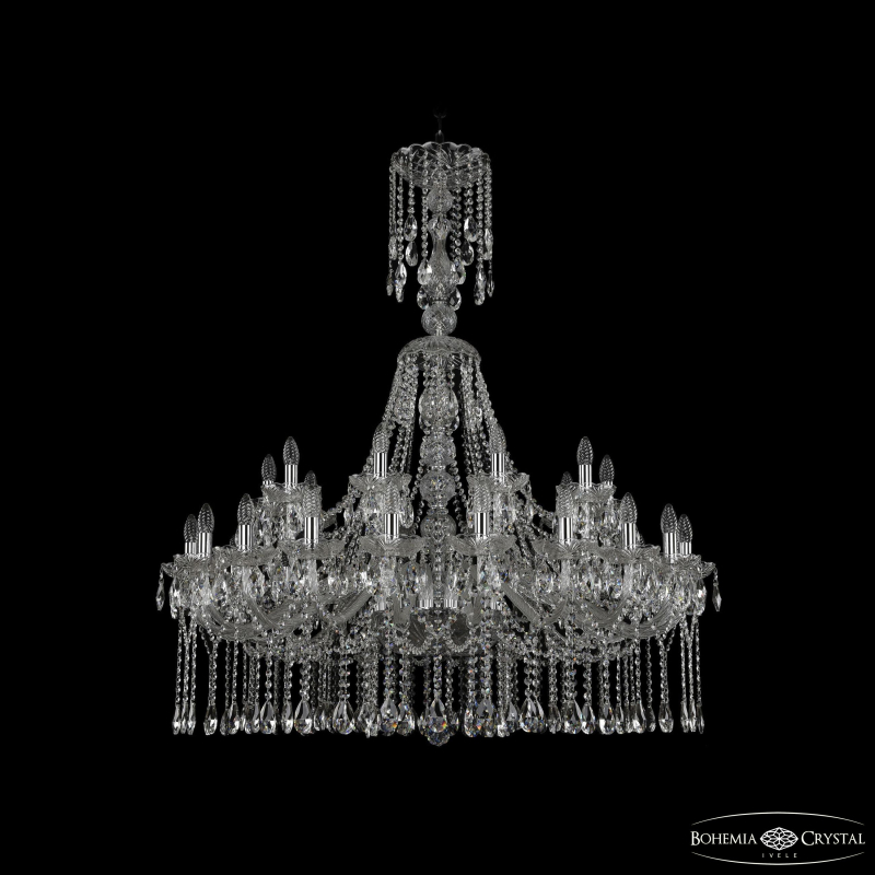 Подвесная люстра второго света Bohemia Ivele Crystal 1413/20+10/400/XL-130 Ni