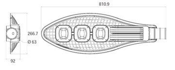 Уличный светодиодный светильник Horoz Broadway-100 серый 074-004-0100