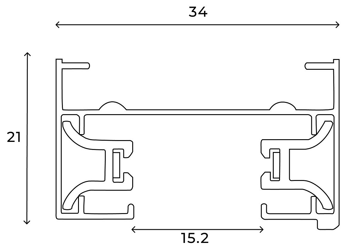 Шинопровод однофазный накладной Hesby Lighting Skylite HSBL_0001