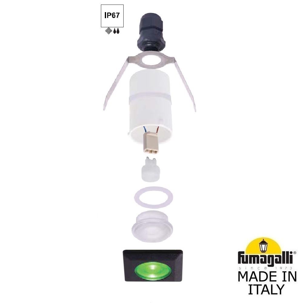 Уличный встраиваемый светильник Fumagalli Teresa 2L4.000.000.LXZ1L