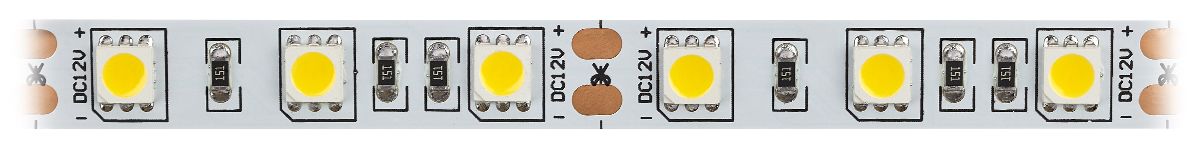 Светодиодная лента Эра 12В 5050 14,4Вт/м 2700K 5м IP20 LS5050-14,4-60-12-2700K-IP20-2year-5m KU-5050AD-60D-WW Б0044116