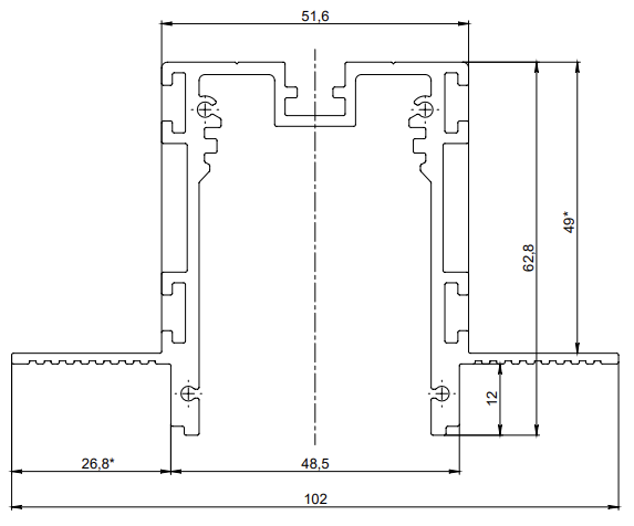 Шинопровод встраиваемый DesignLed SY-601201-RC-2-BL, 2м RU PCB 009893