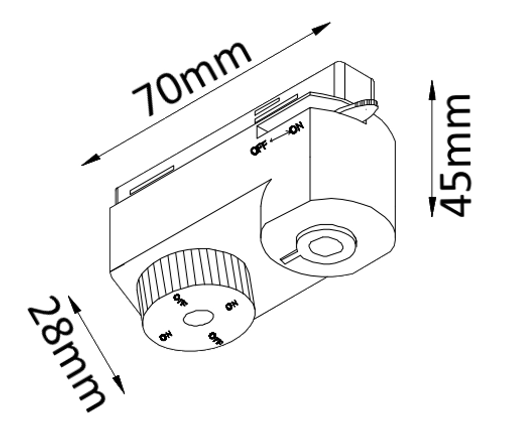 Адаптер для однофазного шинопровода Crystal Lux CLT 0.212 CLT 0.212 01 WH