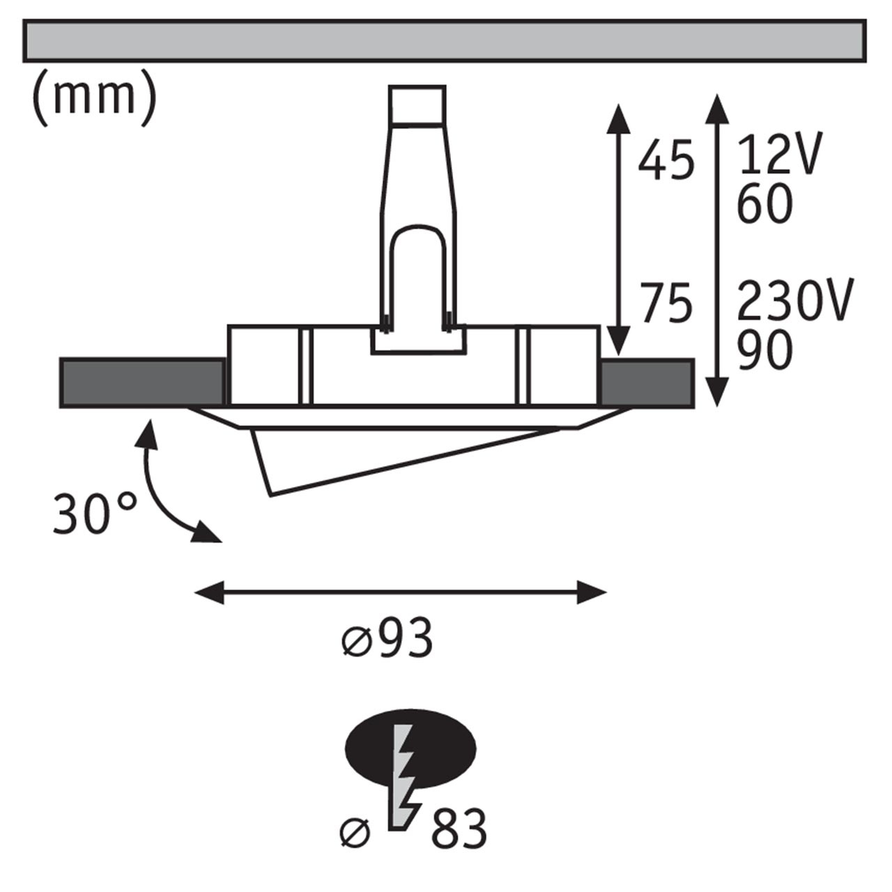 Встраиваемый светильник Paulmann Nova 93661