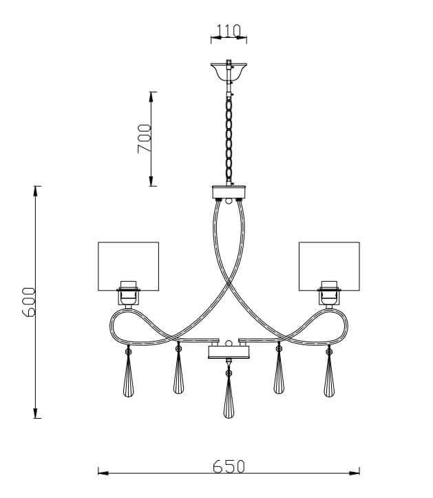 Подвесная люстра Rivoli Principessa 2038-208 Б0038382