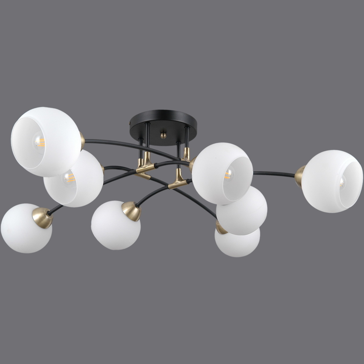 Люстра на штанге Illumico IL0299-8CSQ-79 BK AB