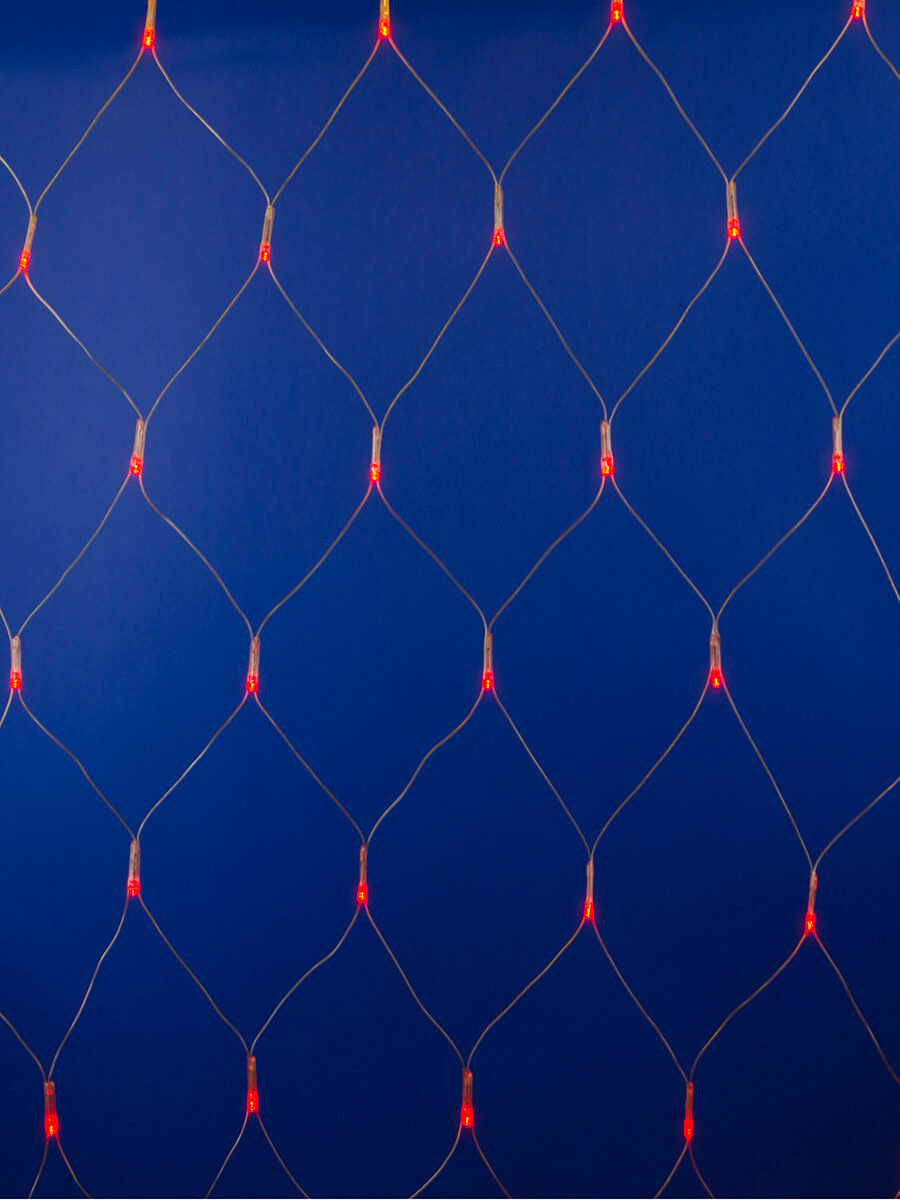 Светодиодная гирлянда (07940) Uniel занавес 220V красный ULD-N2520-240/DTA RED IP20