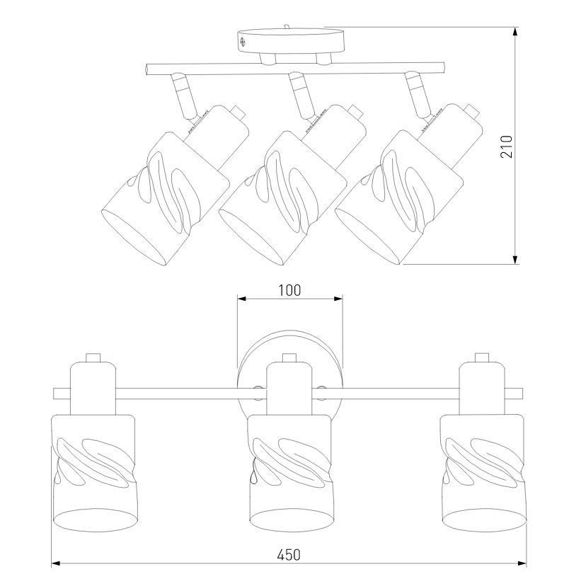 Спот Eurosvet Ansa 20120/3 золото