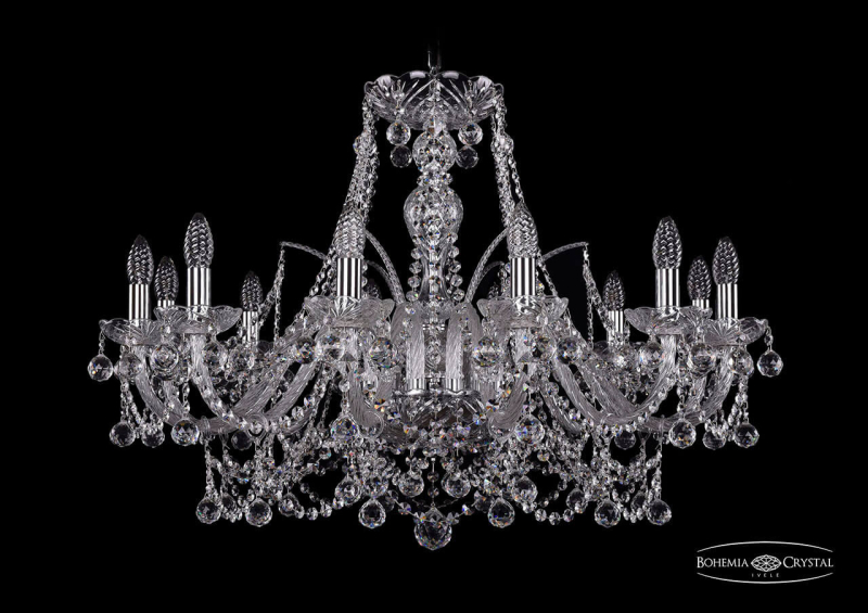 Подвесная люстра Bohemia Ivele 1411/12/300/Ni/Balls