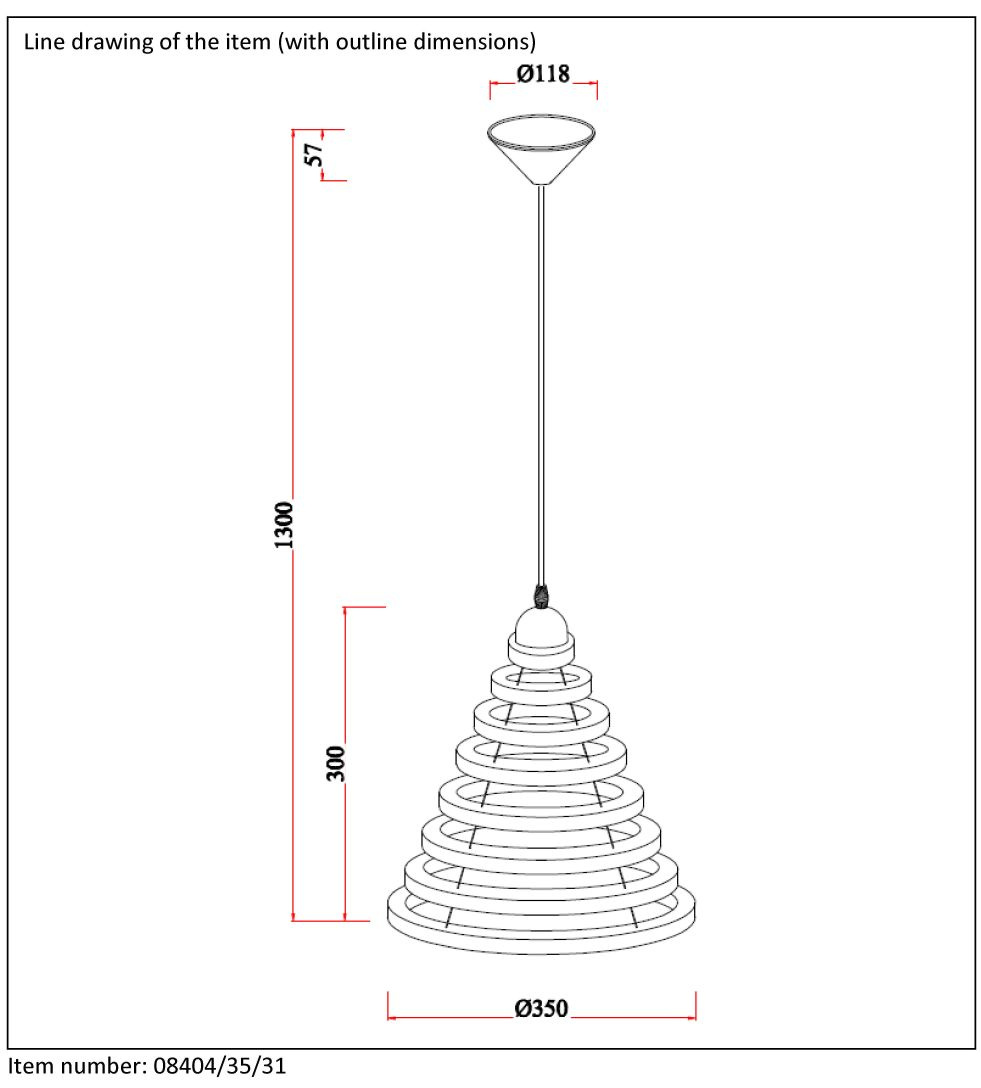 Подвесной светильник Lucide Tora 08404/35/31