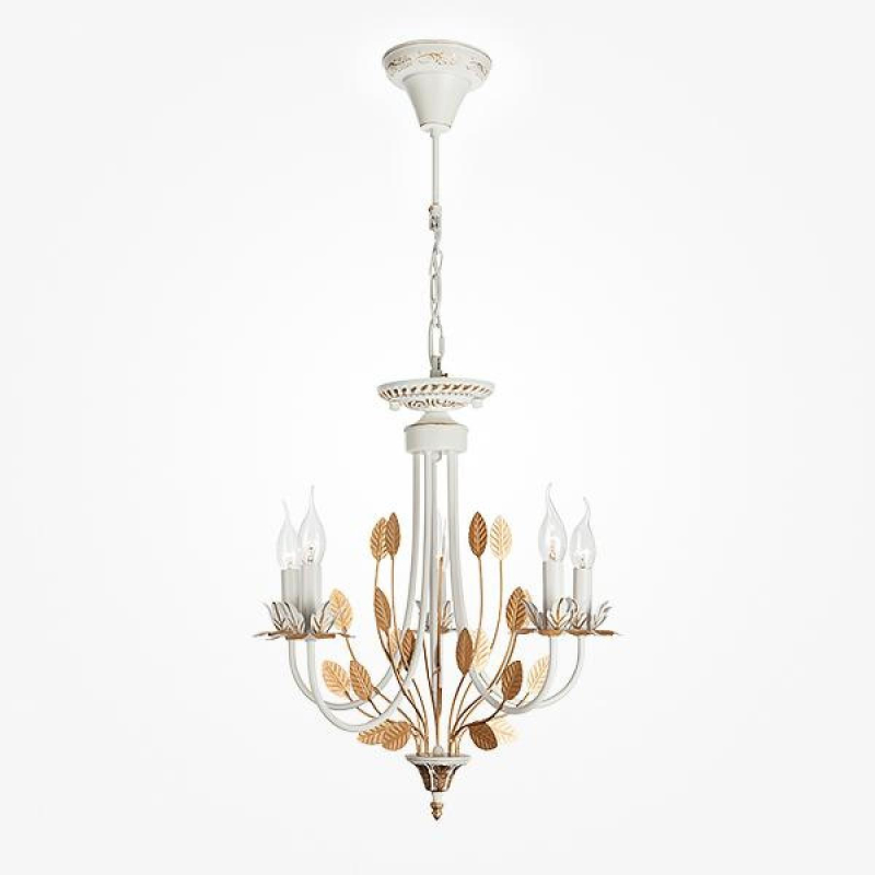 Подвесная люстра Eurosvet 60023/5 белый с золотом