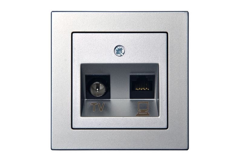 Розетка телевизионная и компьютерная (TV+Rj45) Liregus Epsilon 28-183