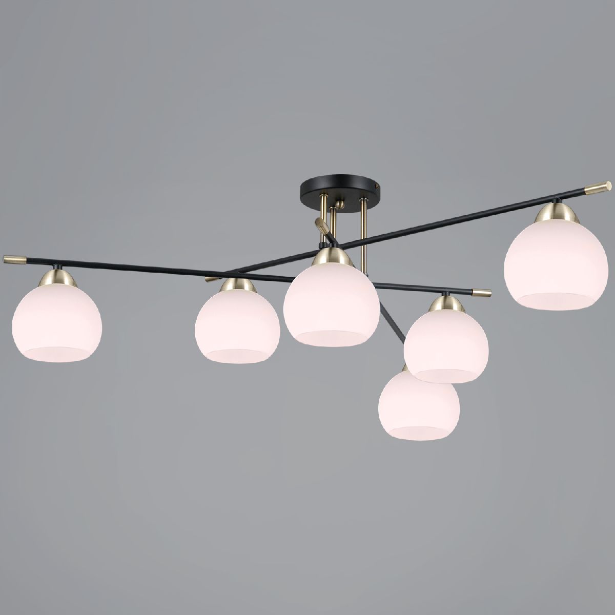 Потолочная люстра Illumico IL0446-6CSQ-24 BK AB LIBRA