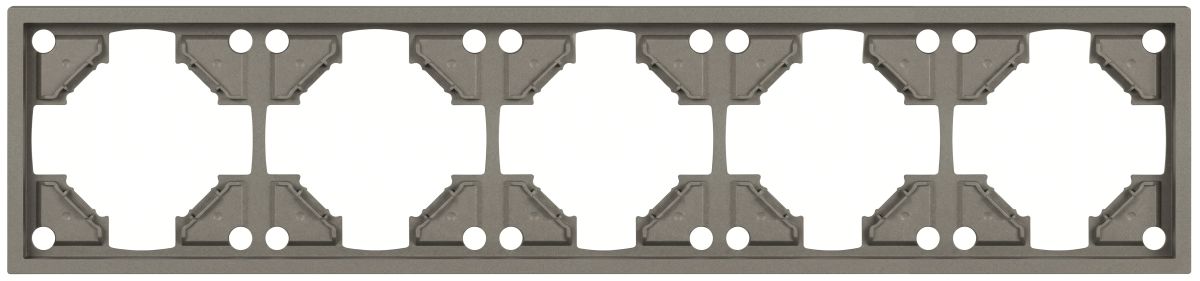 Рамка для розеток и выключателей Эра Galaxy 15-5005-07 на 5 постов титан Б0070880