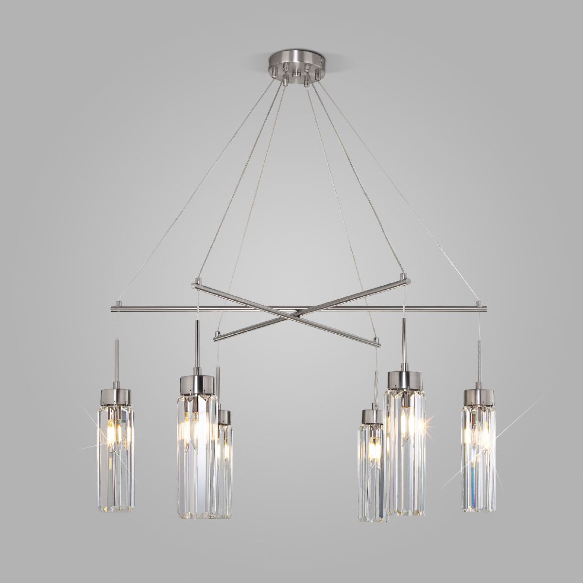 Подвесная люстра Eurosvet Gilian 60163/6 никель Smart a065758