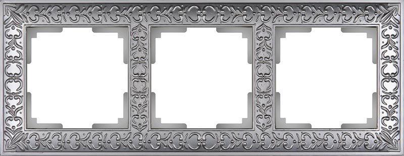 Рамка Werkel Antik на 3 поста матовый хром WL07-Frame-03 4690389145681