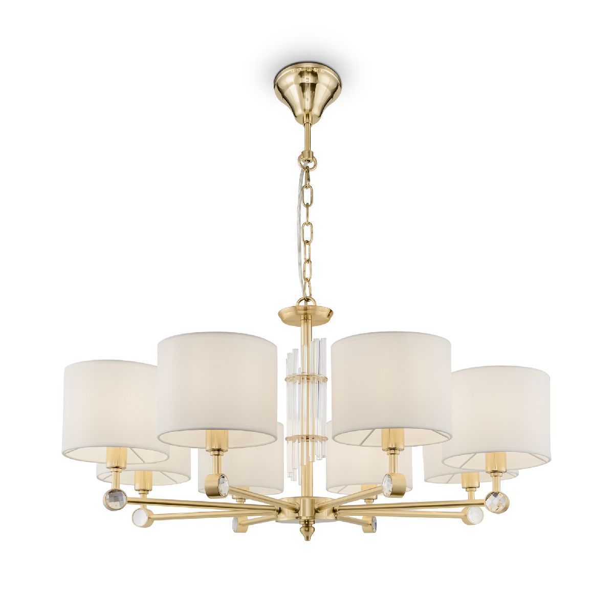 Подвесная люстра с абажуром из ткани Maytoni Alloro MOD088PL-08BS