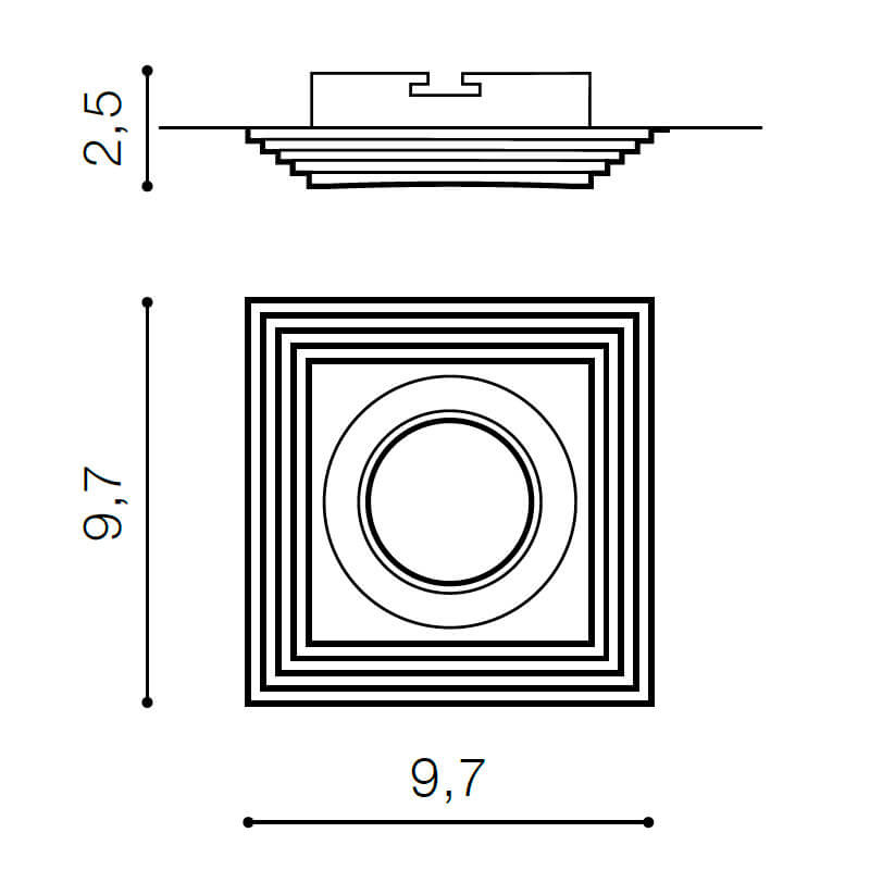 Встраиваемый светильник Azzardo Luciano Round AZ1549