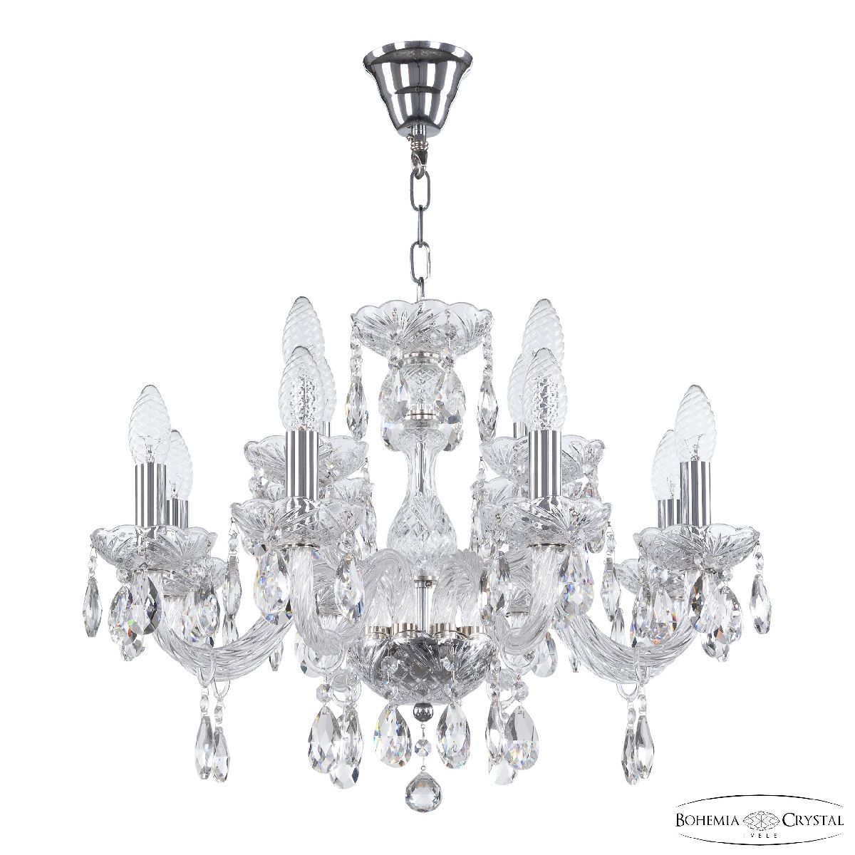 Подвесная люстра Bohemia Ivele Crystal 117/8+4/195 Ni