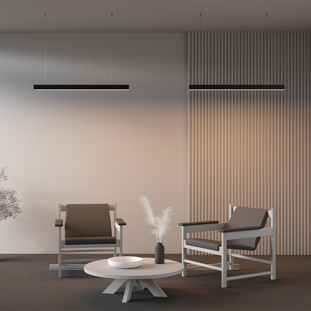 Линейный подвесной светильник Maytoni Technical 3000K 50x50 (Черный, 1 м) LL312027