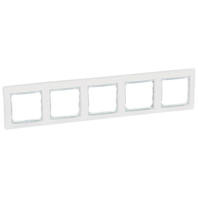 Рамка 5-постовая Legrand Valena белая/кристалл 774465