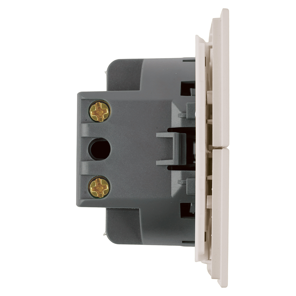 Выключатель 2-клавишный c индикатором (механизм) Stekker Мия 250В 10А RSW10-3102-10 пудровый жемчуг 50476