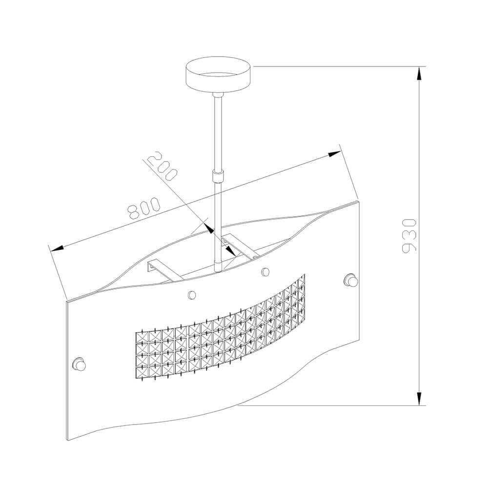 Подвесной светодиодный светильник (UL-00003777) Uniel ULY-U41C-200W/NW IP65 Grey