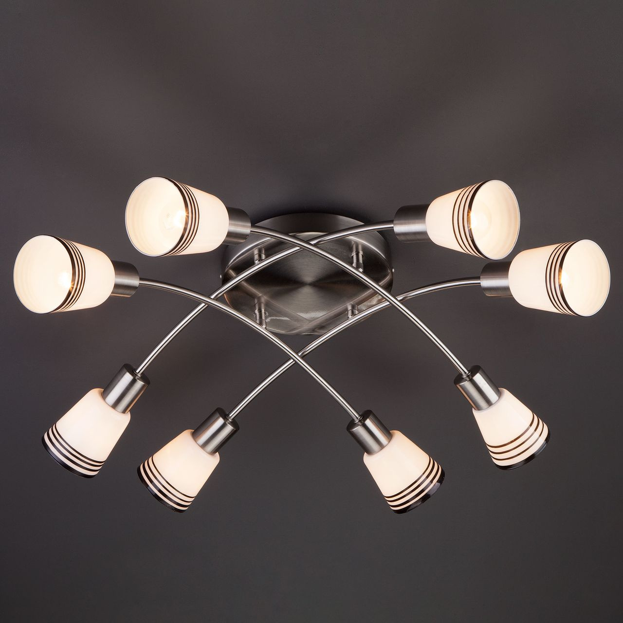 Потолочная люстра Eurosvet Jenna 30131/8 сатин-никель