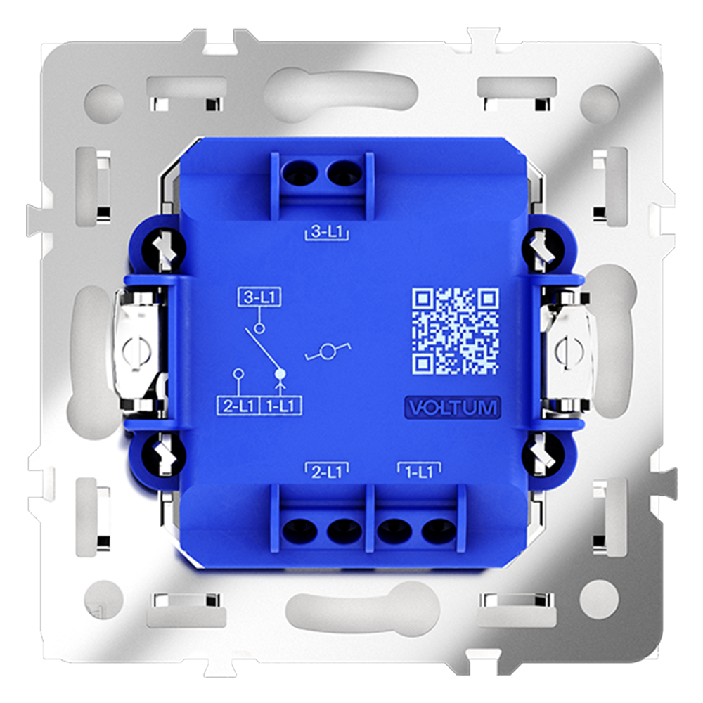 Проходной переключатель одноклавишный Voltum S70 VLS010302 (белый матовый)