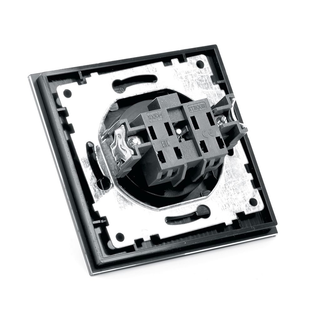 Розетка 1-местная б/з с защитной шторкой Stekker Катрин 39512