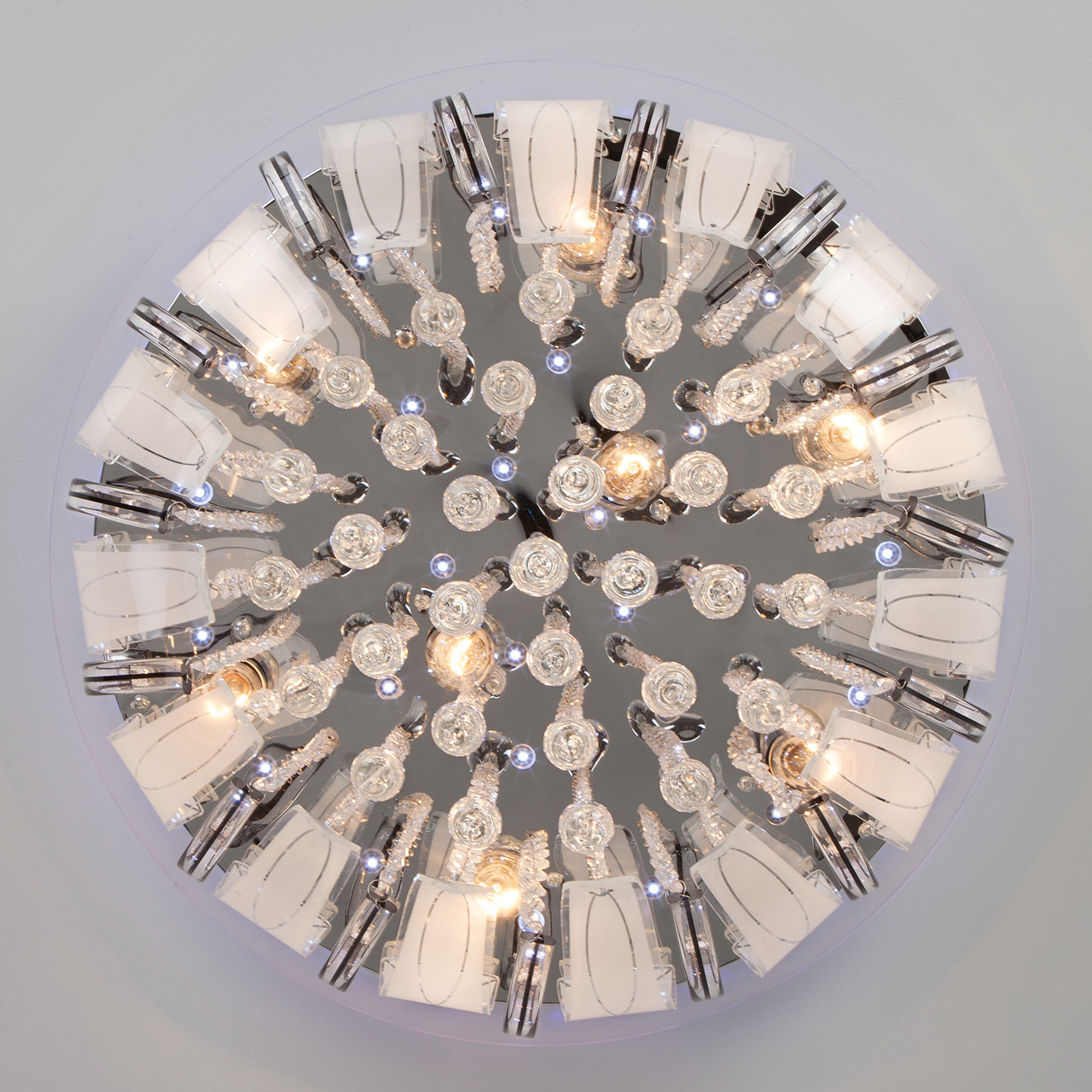 Потолочный светильник Eurosvet Soffite 80119/8 хром/синий+красный+фиолетовый