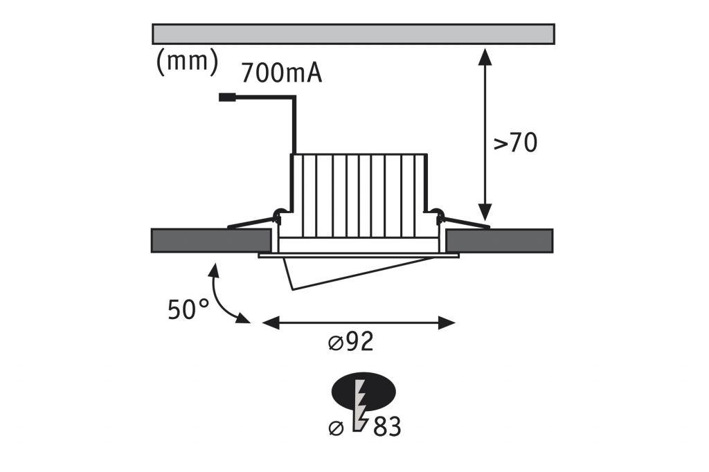 Встраиваемый светодиодный светильник Paulmann Helia 99871
