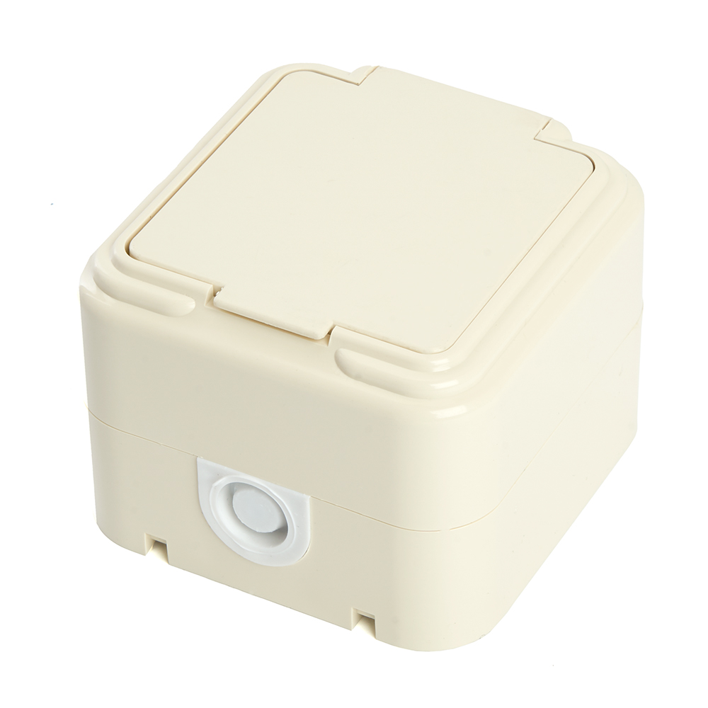 Розетка 1-местная с/з с крышкой Stekker Брест 49058