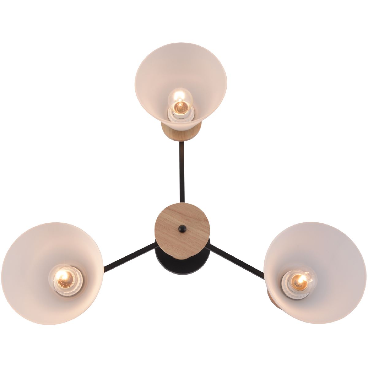 Люстра на штанге Reluce 01625-0.3-03 BK+WOOD