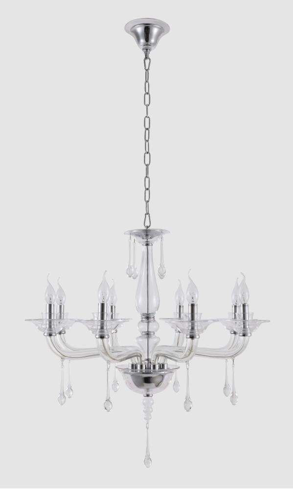 Подвесная люстра Crystal Lux Monica SP8 Chrome/Transparent