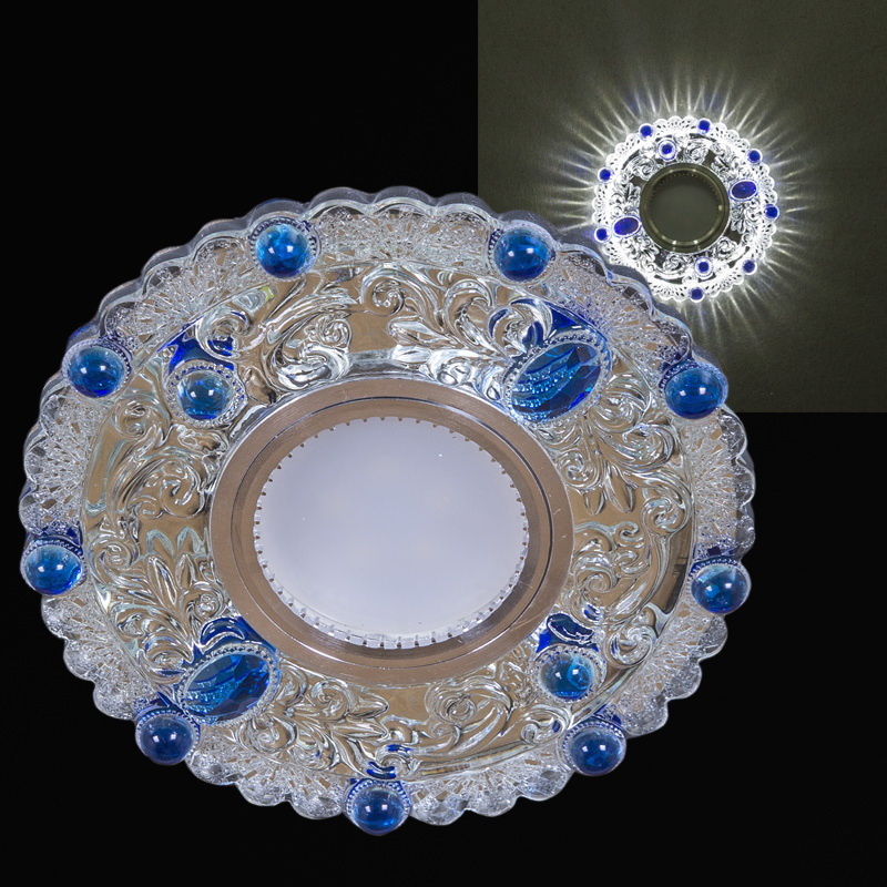 Встраиваемый светильник Reluce 14339-9.0-001LD MR16+LED3W WT+BL