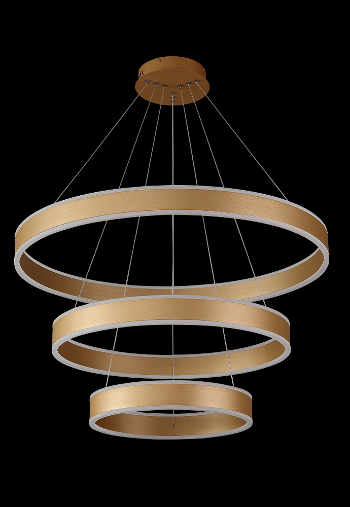 Подвесной светодиодный светильник Crystal Lux MUCHOS SP158W LED D400+600+800 GOLD