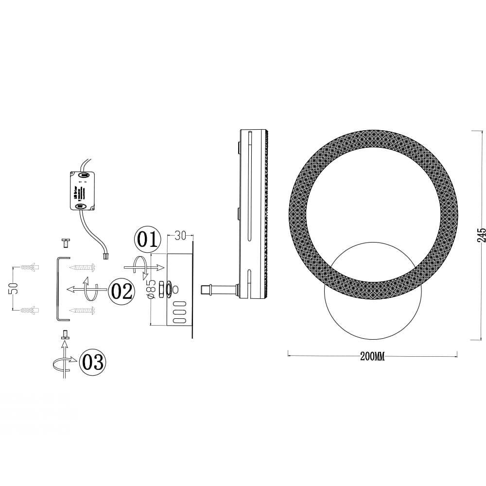 Бра Seven fires Винчи SF7018/1W-CR