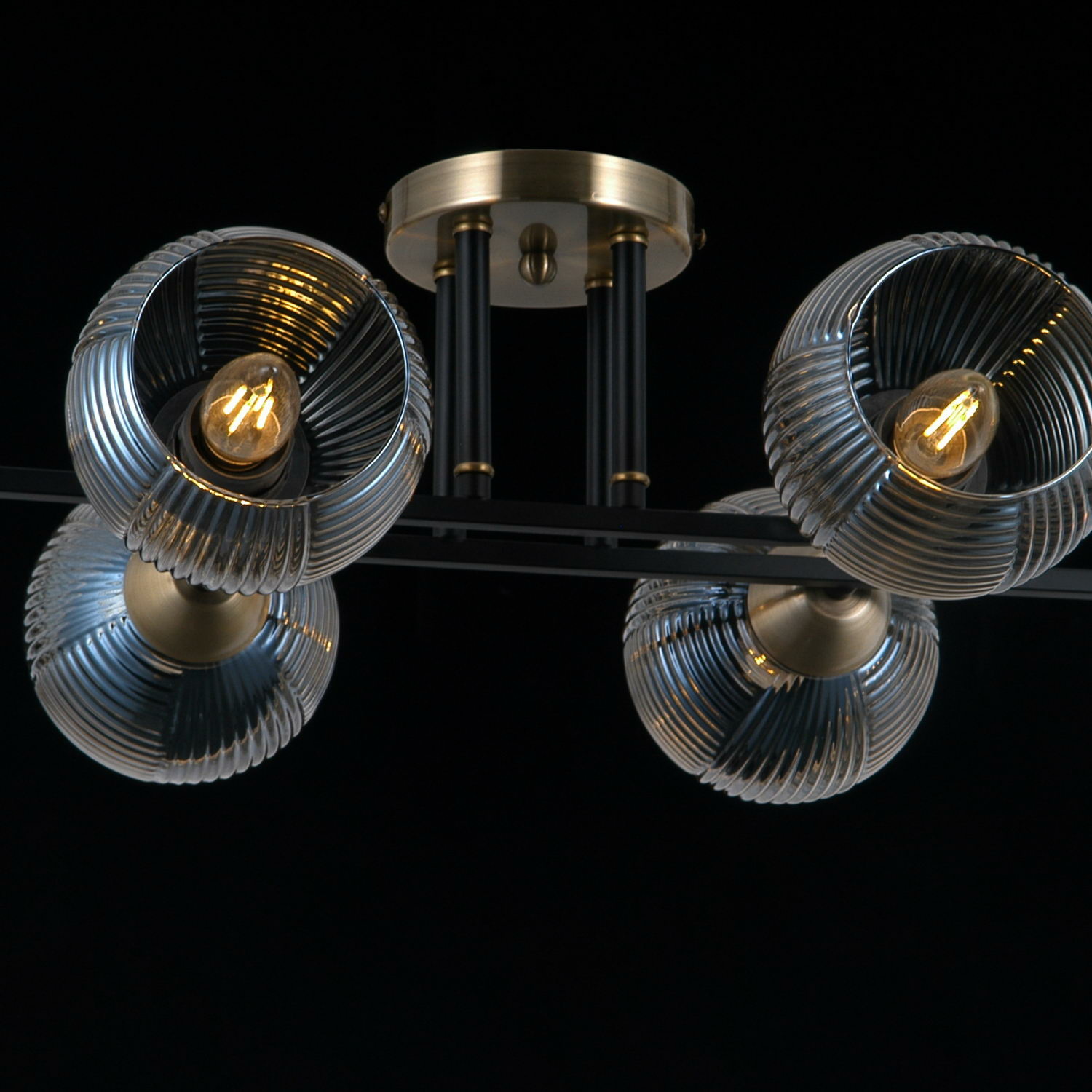 Люстра на штанге Illumico IL0395-6CSQ-79 BK AB