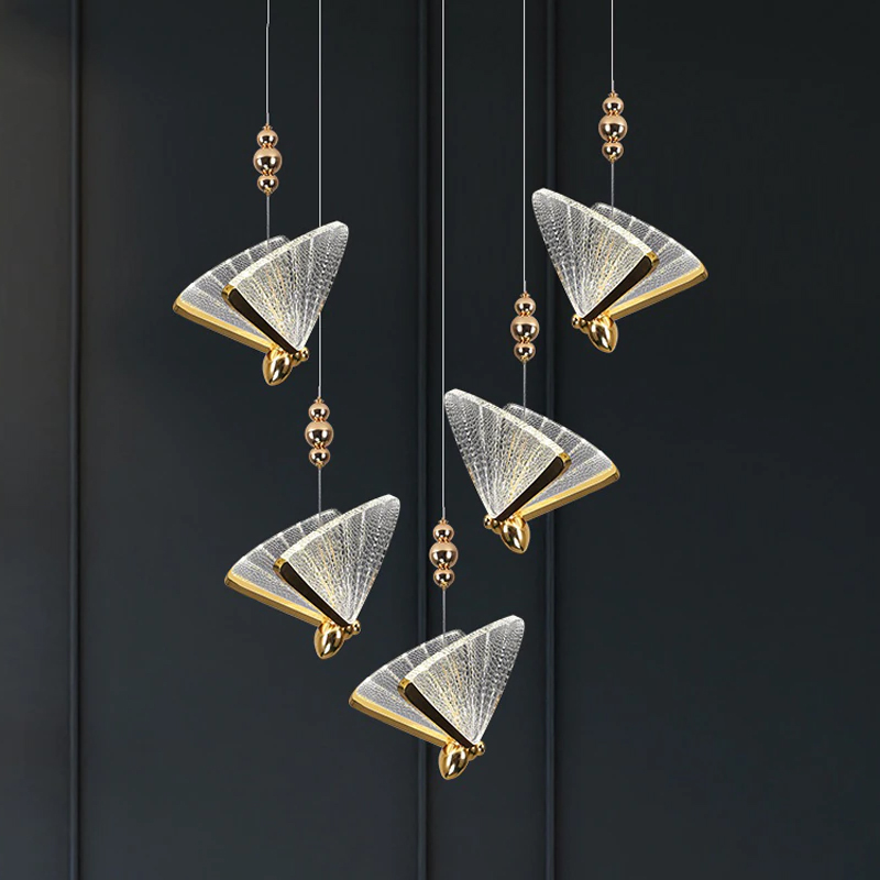 Подвесной светильник Delight Collection Butterfly OM8201008-5 rose gold