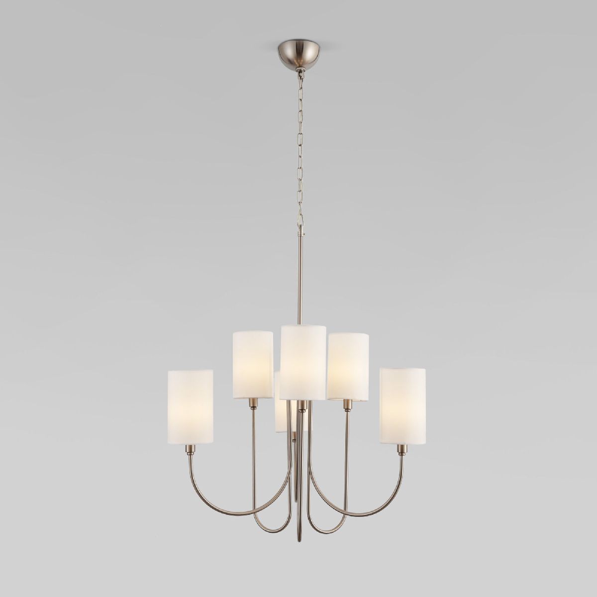 Подвесная люстра Eurosvet Abbey 60164/6 никель Smart a065747