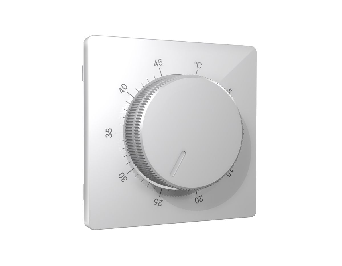 Лицевая панель Alfa (Серебро глянец) для терморегулятора теплого пола Quant Ambrella Volt AP4057