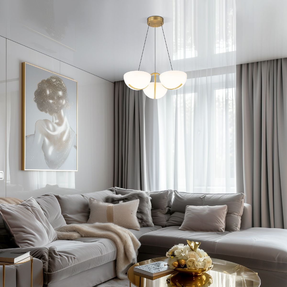 Подвесная люстра Eurosvet Emisfero 50083/3 LED золото a069300