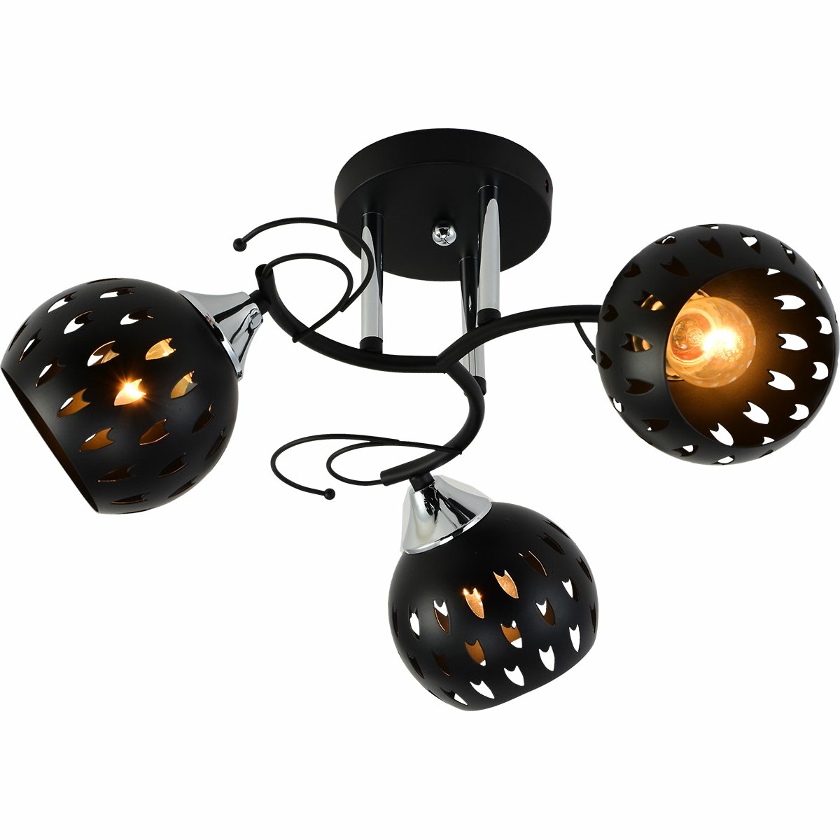 Люстра на штанге Reluce 01314-0.3-03 BK+CR