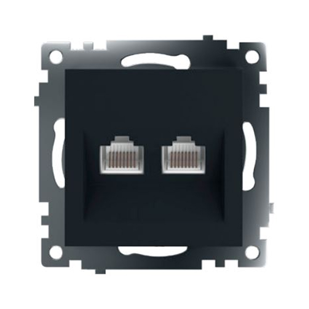 Розетка компьютерная 2-местная RJ-45 Stekker Катрин GLS00-7109-05 50007