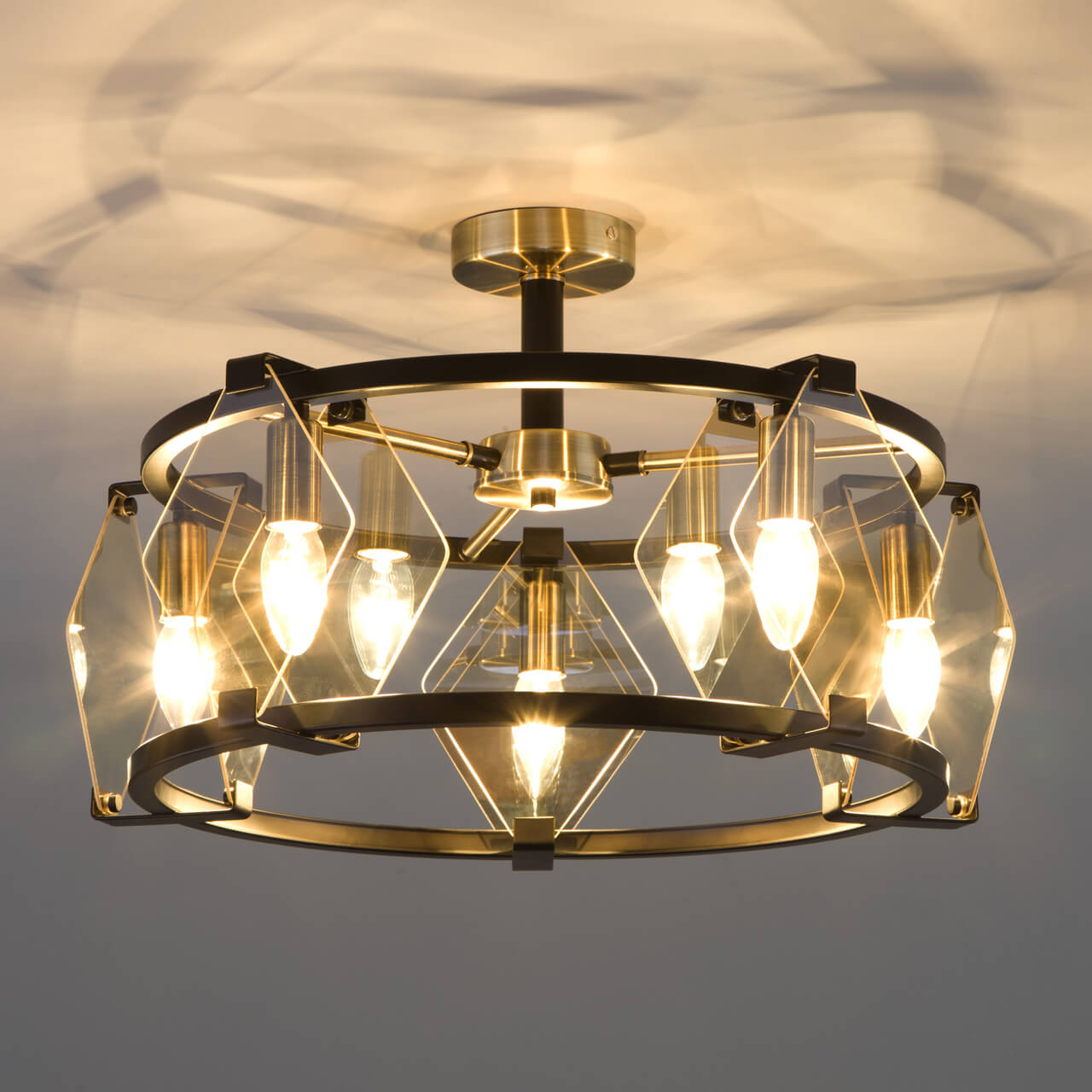 Потолочная люстра Eurosvet Aragon 60126/5 черный Smart (60116/5)