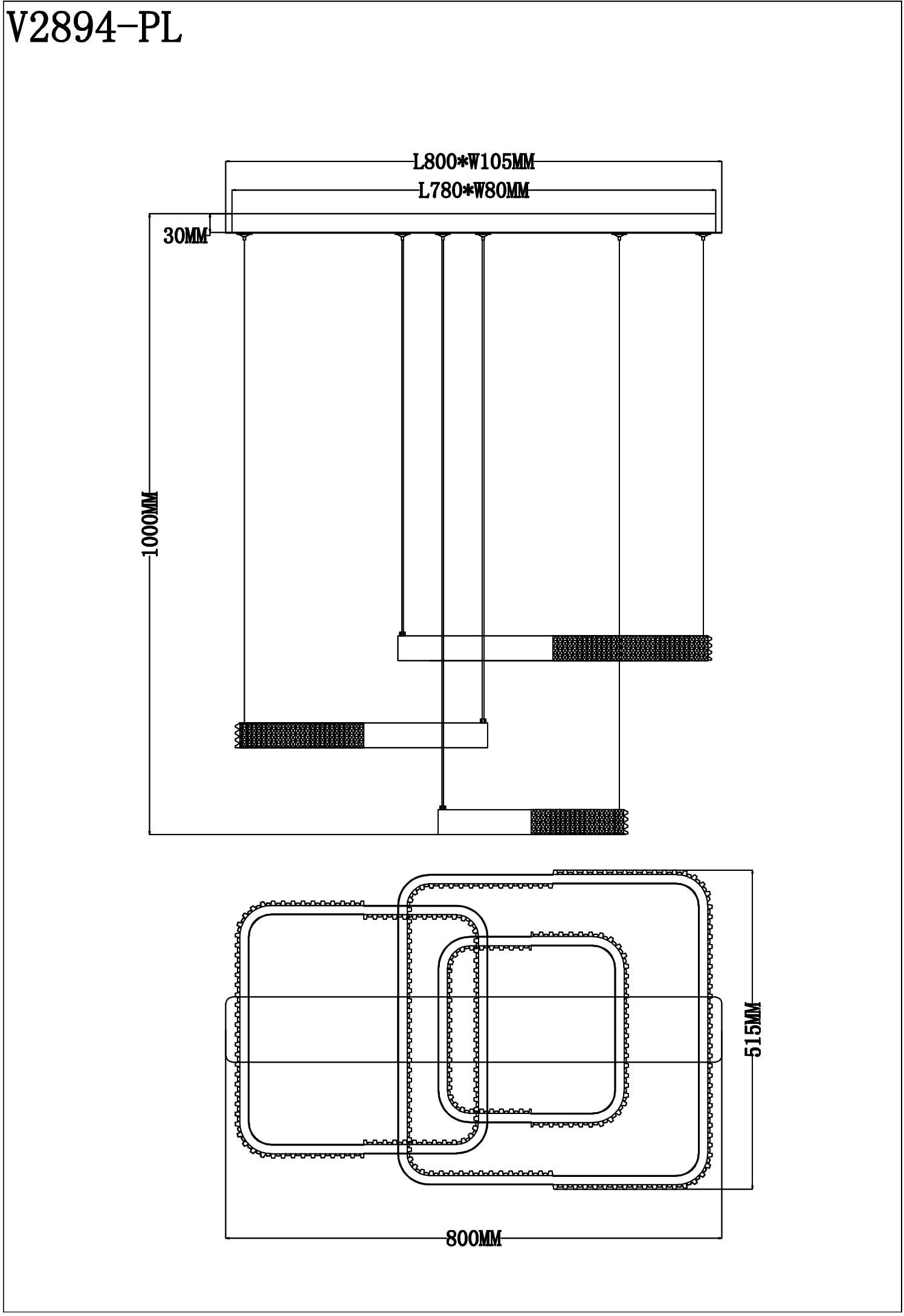 Подвесной светодиодный светильник Moderli Novas V2894-PL