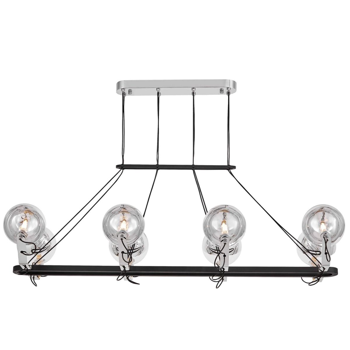 Подвесная люстра Lumina Deco LDP 9110-8-PR BK+CHR