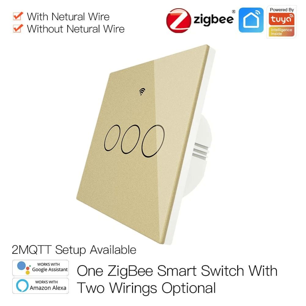 Выключатель Moes Gang Smart Switch Sensor w/o grounding 100-240 В ZS-EU3